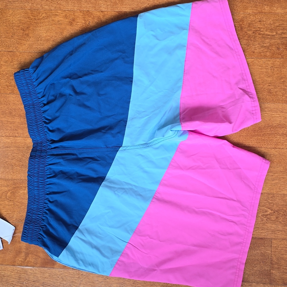 NWT Nike Men's Volley Swim Shorts  Colorblock- Blue and Pink Size XXL - Picture 5 of 6